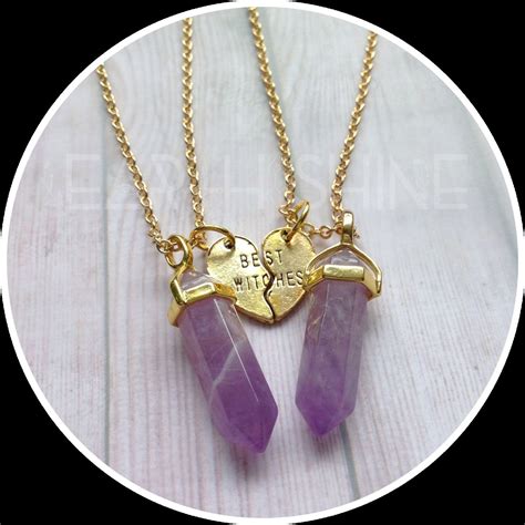 Best Witches Crystal Necklaces Gemstone Best Friends Necklace Set By