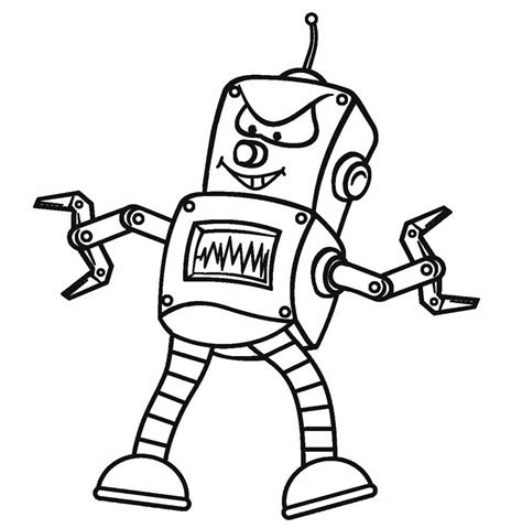 robot coloring pages printable printable templates