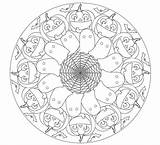 Mandala Coloriage Facile sketch template