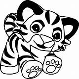 Tiger Coloring Pages Kids Baby Printable Colouring Color Print Cute Sheets Kid Easy Books Choose Board sketch template