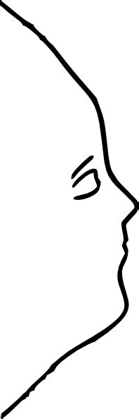 human face sideview outline clip art free vector 4vector