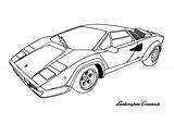 Lamborghini Coloring Pages Car Drawing Cars Outline Race Print Printable Color Supercar Track Countach Sheets Clipart Gif Drawings Kids Truck sketch template