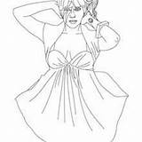 Gaga Lady Coloring Pages Eccentric Hellokids Strange Looking sketch template