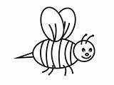Bee Coloring Bumble Pages Printable Kids sketch template