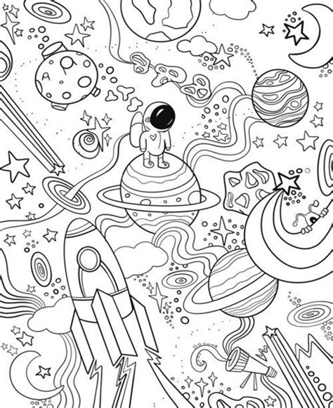 easy  print space coloring pages   space coloring