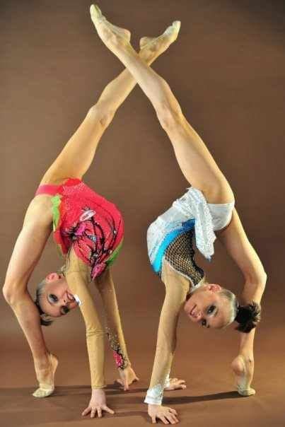 Dina And Arina Amazing Gymnastics Contortion Rhythmic Gymnastics