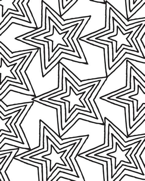 printable star pattern coloring page  adults  kids mama likes