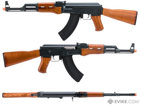 licensed kalashnikov ak  airsoft aeg rifle  electric blowback  real wood  cyma cybergun
