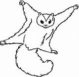 Squirrel Coloring Pages Flying Printable Drawing Cute Color Getdrawings Getcolorings Kids Animals sketch template