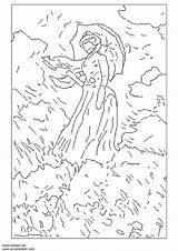 Monet Coloring Pages Claude Getdrawings sketch template