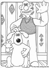 Coloring Gromit Wallace sketch template