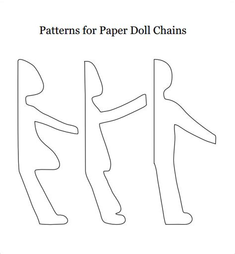 printable paper doll chain template