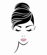 Bun Hair Clipart Vector Face Women Logo Style Icon Clip Woman Facial Illustrations Mask Messy Royalty Stock Illustration Clipground Hairstyle sketch template