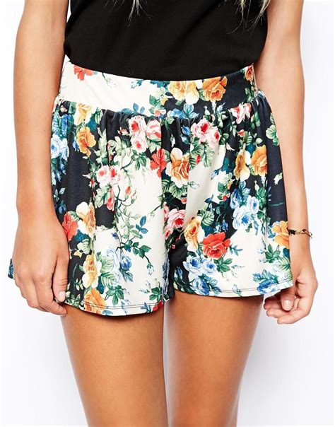 asos tall asos tall floral printed culotte shorts  asos culotte shorts fashion fashion