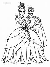 Princess Coloring Pages Tiana Disney Frog sketch template