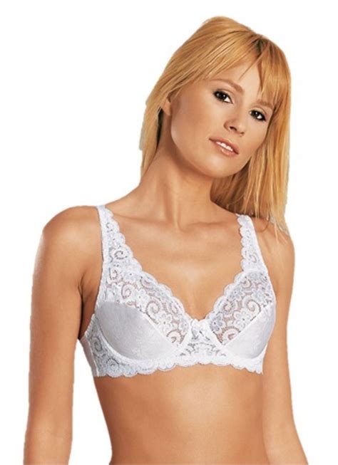 naturana underwired bra white lace full cup size 32 34 36 38 40 42 44 d