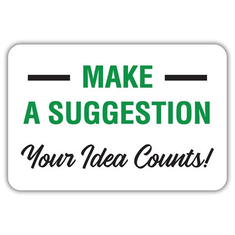 suggestion  idea counts american sign company