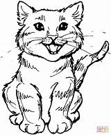 Supercoloring Meowing sketch template