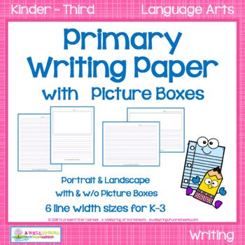 primary writing paper  picture boxes   wellspring  worksheets