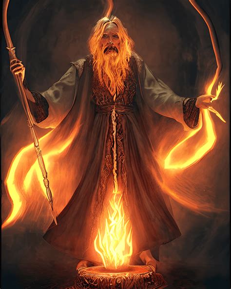 mystical wizard casting  spell  dark flames creative fabrica