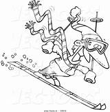 Cartoon Skier Guy Coloring Vector Clipart Color Outline Drawing Skiing Leishman Ron Getdrawings Royalty Clipground sketch template