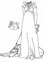 Regency Paper Doll Coloring Contest Dolls sketch template