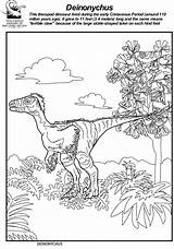 Cenozoic Era Deinonychus sketch template
