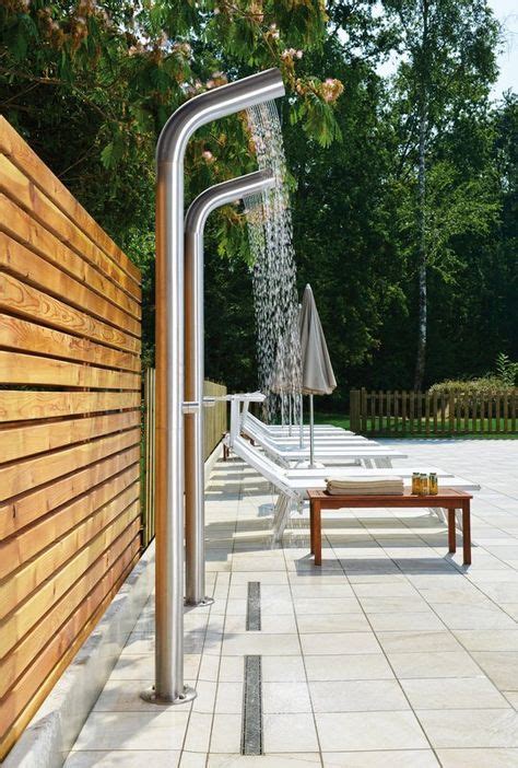 aquatica gamma  freestanding outdoor shower outdoor space design