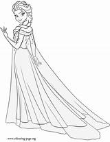Frozen Coloring Pages Fever Colouring Elsa Disney sketch template