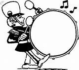 Marching Drummer Cliparts sketch template