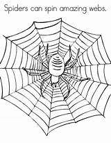 Web Spider Spiders Spin Coloring Amazing Color sketch template
