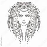 Dreads Pages Template Coloring sketch template