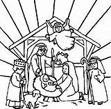 Nacimiento Colorear Nativity sketch template