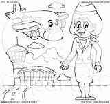 Flight Attendant Coloring Pages Clipart Airport Female Search Again Bar Case Looking Don Print Use Find Top sketch template