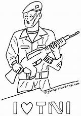 Tentara Mewarnai Animasi Tni Abi Sketsa Polisi Militer Profesi Pekerjaan Mobil Pensil Pak Lukisan Prajurit Papan Police sketch template