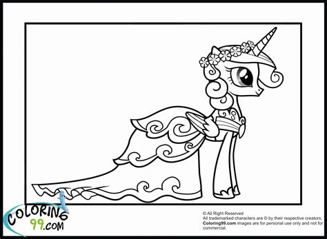 pony coloring pages princess cadence wedding