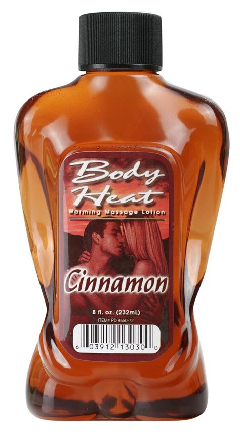 body heat cinnamon warming massage oil 8oz erotic