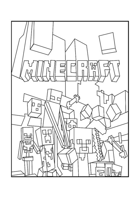 minecraft coloring pages printable printable templates