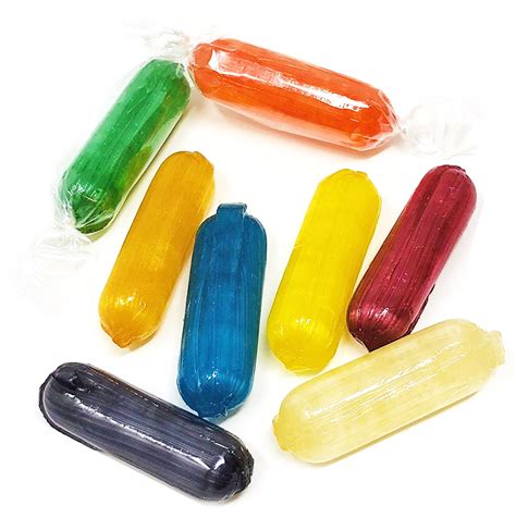 assorted fruit flavored candies rods hard candy wrapped  pound