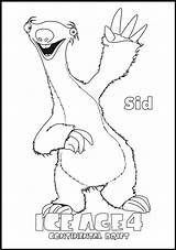 Coloring Ice Age Sid Pages Terrific Coloringpagesfortoddlers Movie Choose Board sketch template