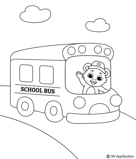 printable school bus coloring pages
