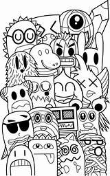 Doodle Doodles Friends Cute Kawaii Monster Coloring Drawing Drawings Dessin Coloriage Dibujos Designs Pages Deviantart Ii Random Imprimer Colouring Ai sketch template