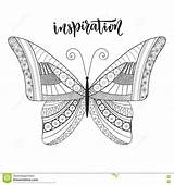Zentangle Schmetterling Beschriftung Papillon Farfalla Iscrizione Dello Progettazione Conception Lettrage Vlinder Voorzien Het sketch template