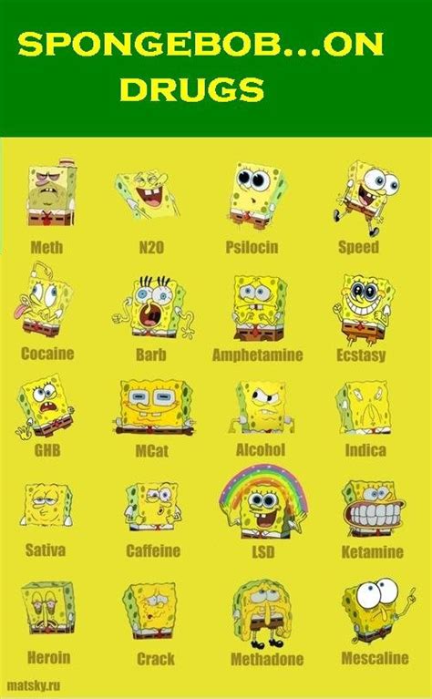 spongebob on drugs drugs sponge bob funny pictures