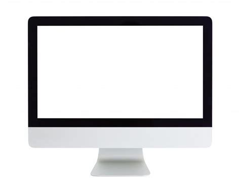 computer  blank white screen isolated  white background wallit