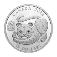 oz  royal canadian mint lunar year   tiger silver coin silver gold bull czech