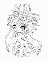 Coloring Chibi Anime Pages Princess sketch template