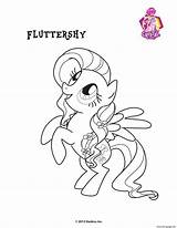 Pony Coloring Crystal Fluttershy Little Empire Pages Printable sketch template