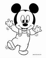 Mickey Coloring Baby Pages Mouse Disney Characters Babies Minnie Drawings Walking Colouring Printable Color Kids Cute Book Cartoon Picturethemagic Drawing sketch template