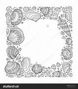 Seashell Zentangle 출처 sketch template